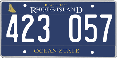 RI license plate 423057