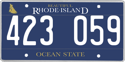 RI license plate 423059