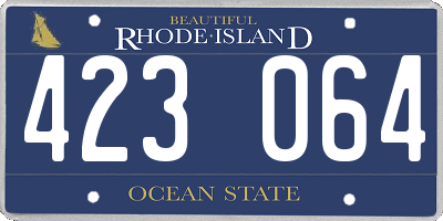 RI license plate 423064