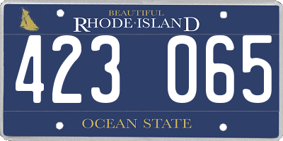 RI license plate 423065
