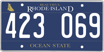 RI license plate 423069