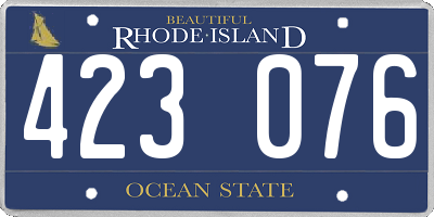 RI license plate 423076