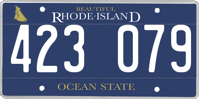 RI license plate 423079