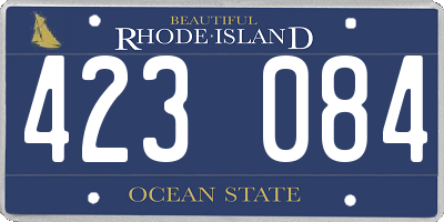 RI license plate 423084