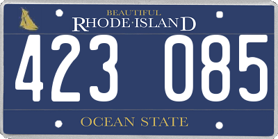 RI license plate 423085