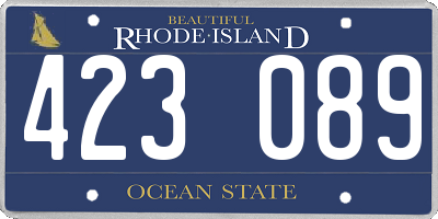 RI license plate 423089