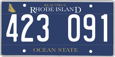 RI license plate 423091