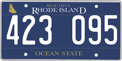 RI license plate 423095