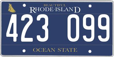 RI license plate 423099