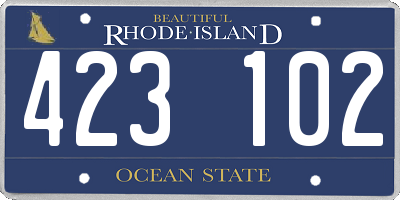 RI license plate 423102