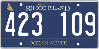 RI license plate 423109