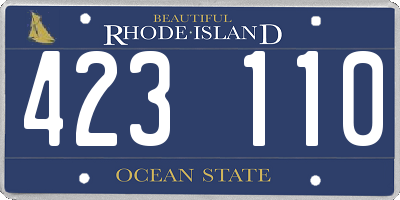 RI license plate 423110