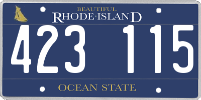 RI license plate 423115