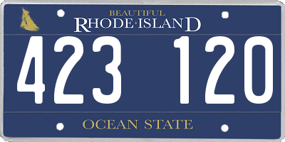RI license plate 423120