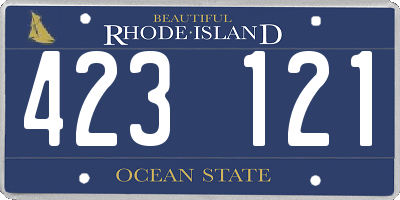 RI license plate 423121