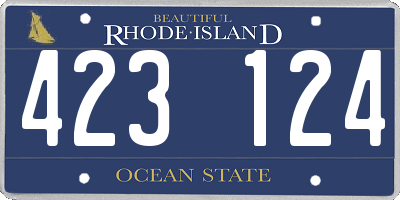RI license plate 423124