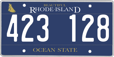 RI license plate 423128