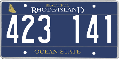 RI license plate 423141