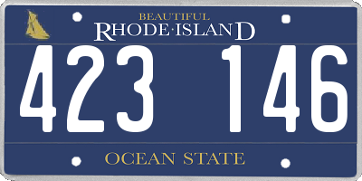 RI license plate 423146