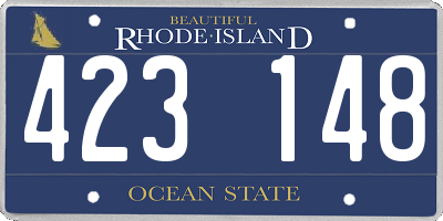 RI license plate 423148