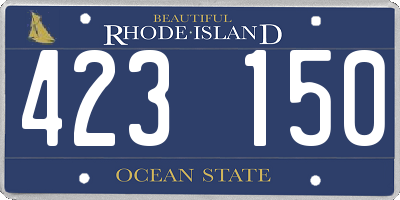 RI license plate 423150