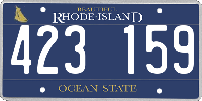 RI license plate 423159