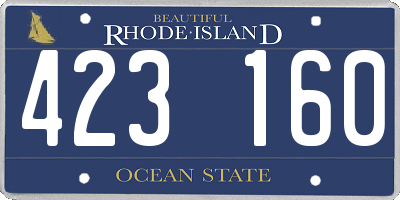 RI license plate 423160
