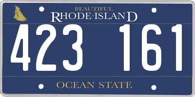 RI license plate 423161