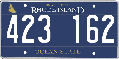 RI license plate 423162