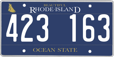 RI license plate 423163
