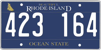 RI license plate 423164
