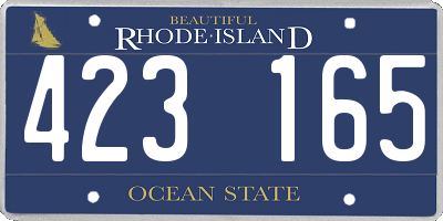 RI license plate 423165