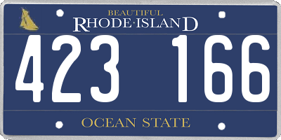 RI license plate 423166