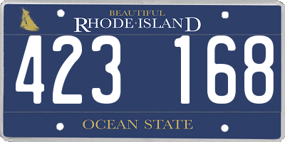 RI license plate 423168