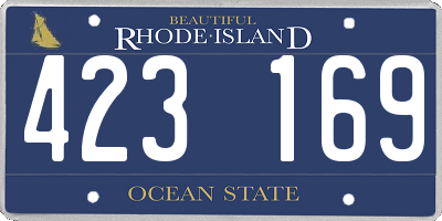 RI license plate 423169