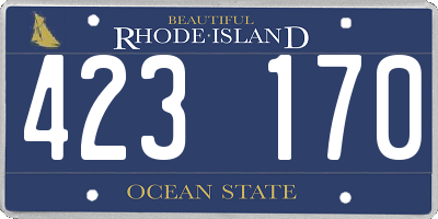 RI license plate 423170