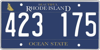 RI license plate 423175