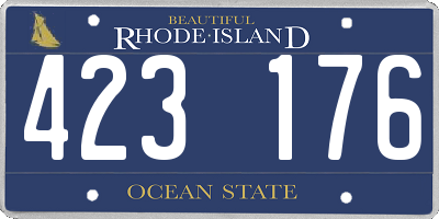 RI license plate 423176