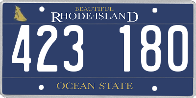 RI license plate 423180
