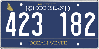 RI license plate 423182