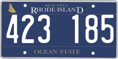 RI license plate 423185