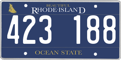 RI license plate 423188