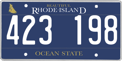 RI license plate 423198