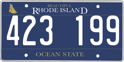 RI license plate 423199