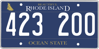 RI license plate 423200