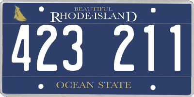 RI license plate 423211