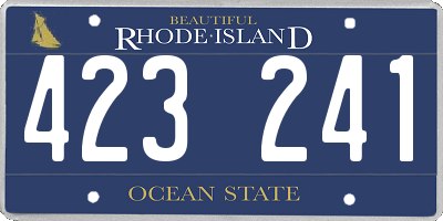 RI license plate 423241