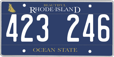RI license plate 423246