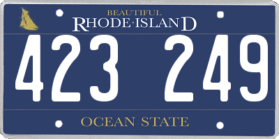 RI license plate 423249