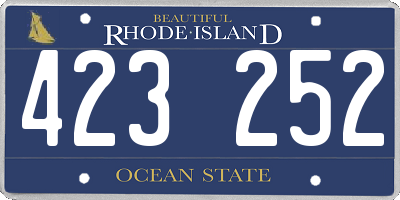 RI license plate 423252